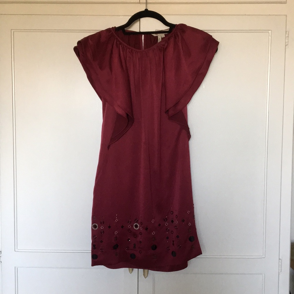 BCBGeneration Red Beaded Dress